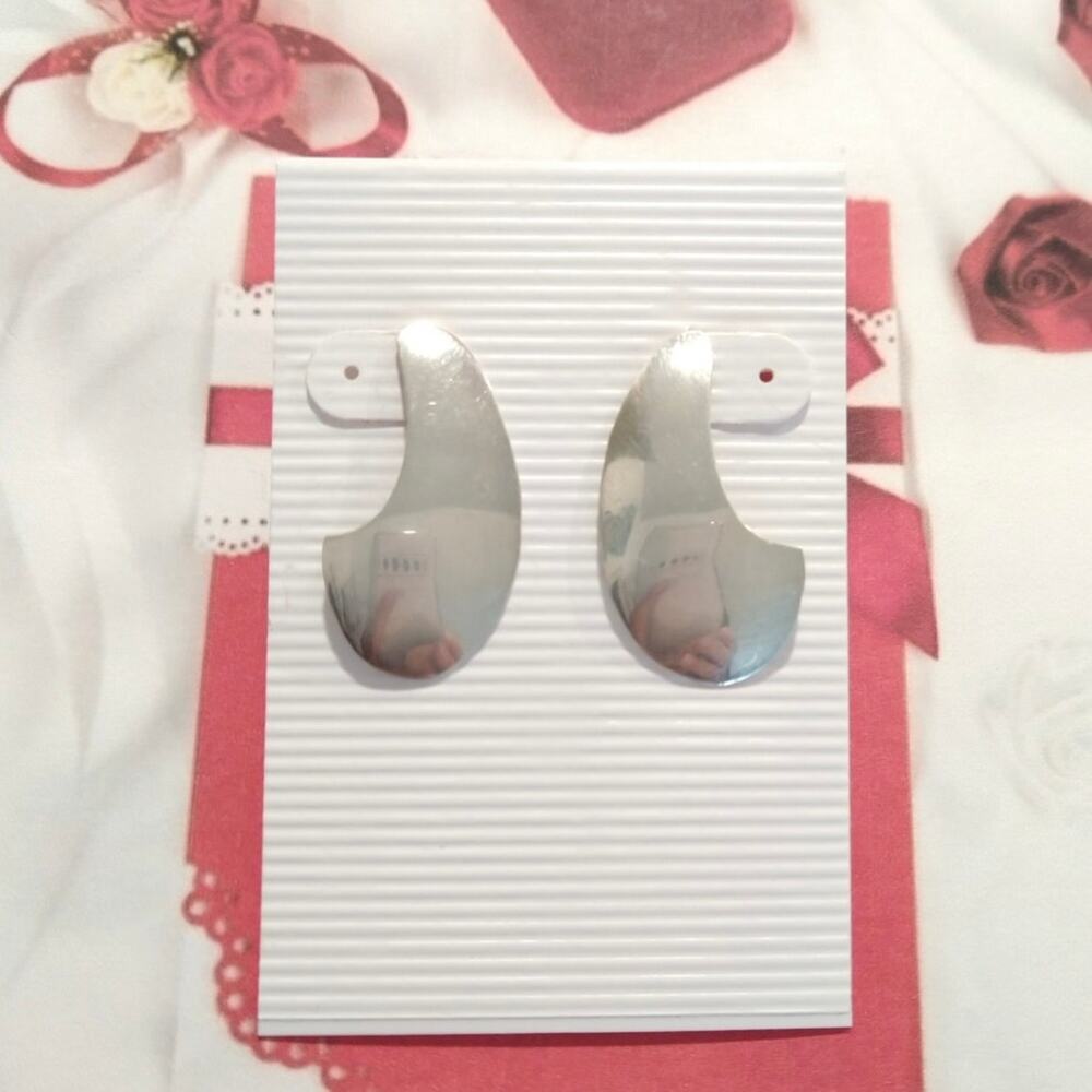 925 Sterling Silver Dangle Earrings Posts Modernist Brutalist Signed Jewelry